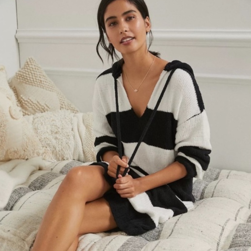 Anthropologie Saturday Sunday Mary hooded stripe dress
